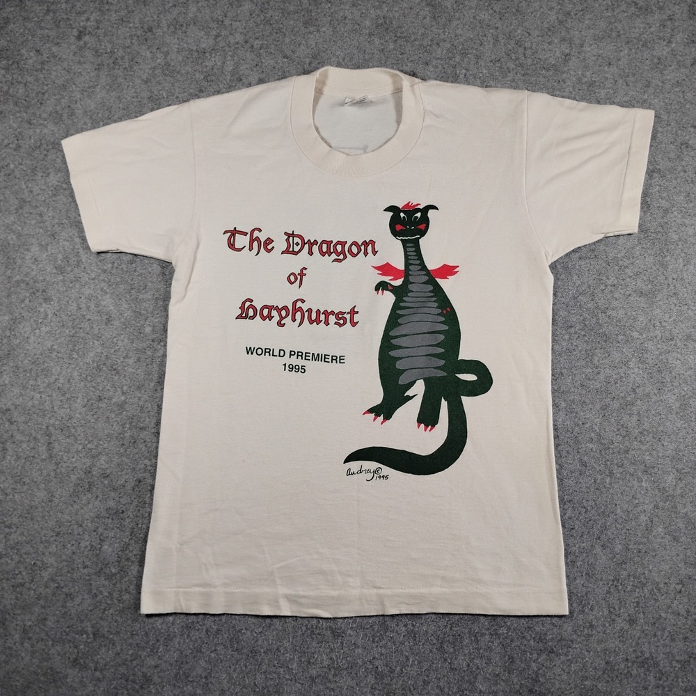 Vintage 1995 The Dragon of Hayhurst Kids T-Shirt L 14-16 Robert Lundy Paine Rare